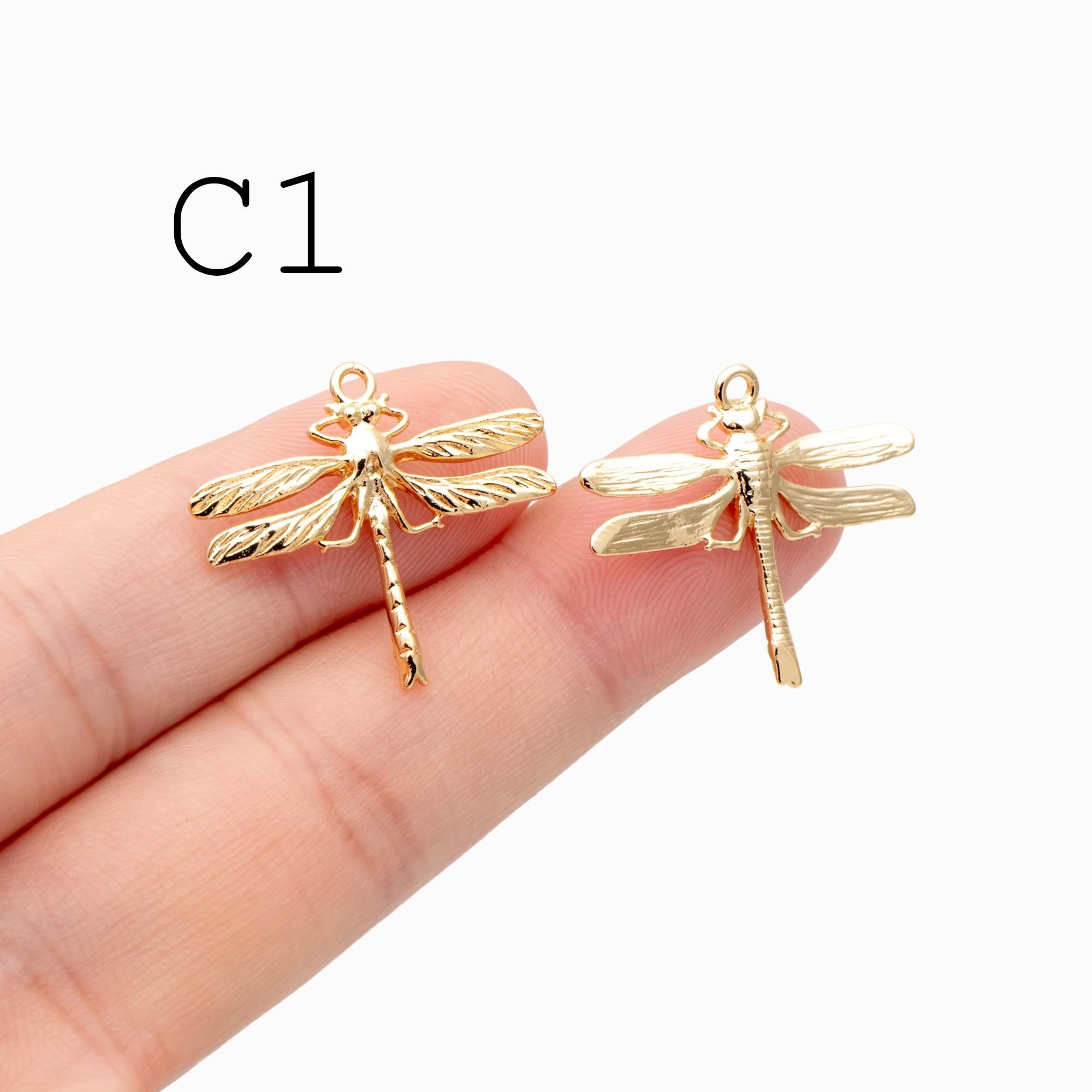 4pcs Dragonfly Charms for Crafting and Jewelry Design (GB-3196)