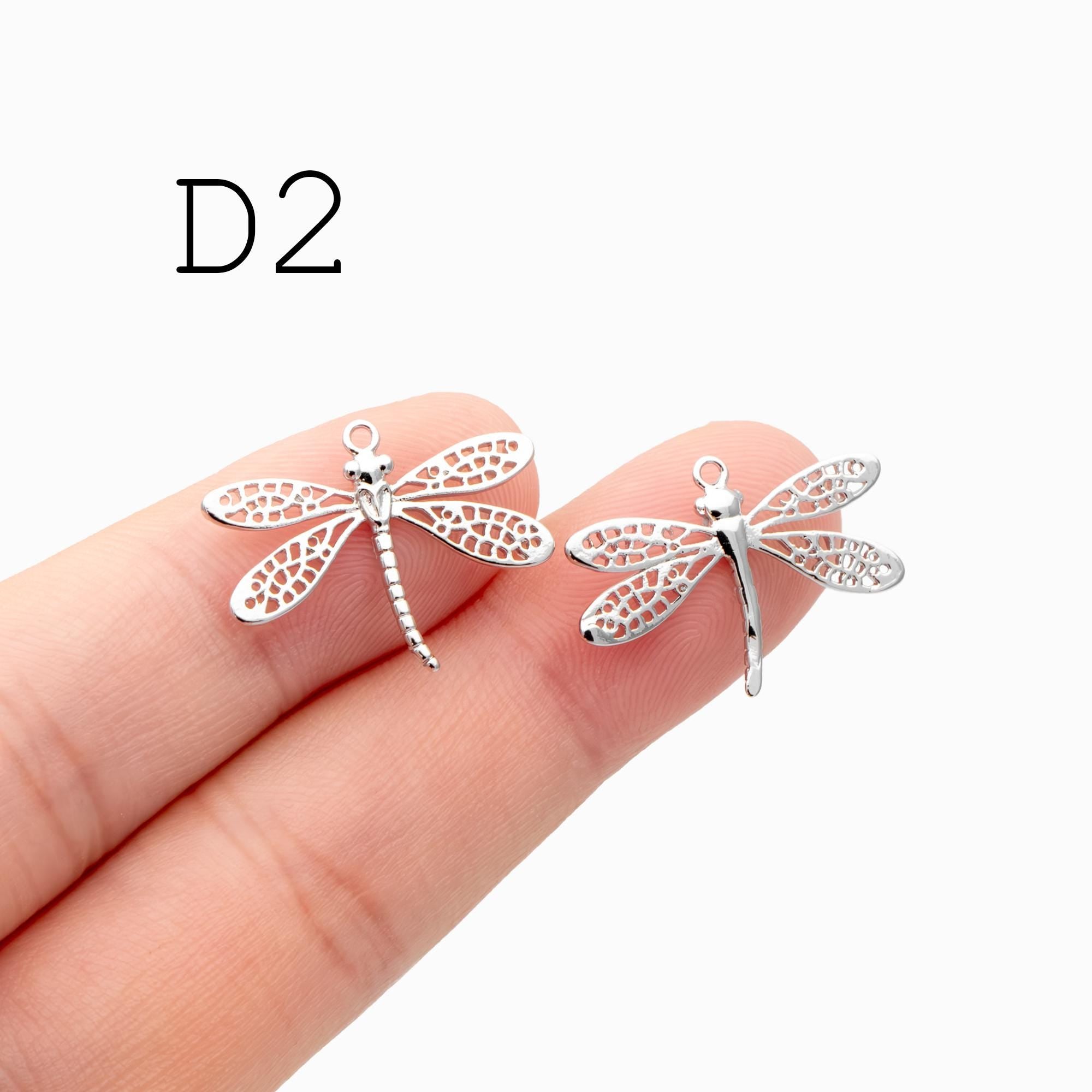 4pcs Dragonfly Charms for Crafting and Jewelry Design (GB-3196)