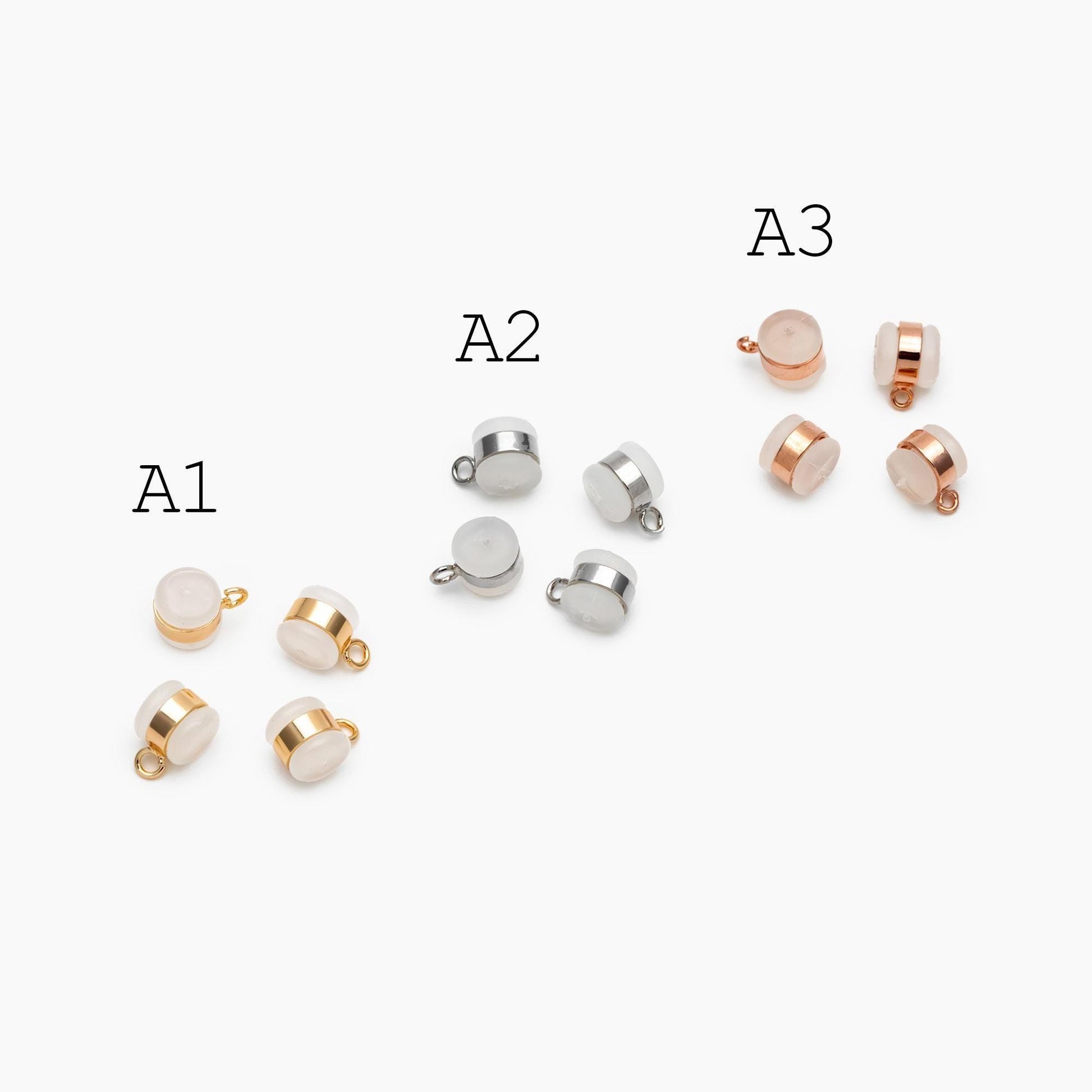 20pcs Gold/ Rhodium plated Ear Nuts, Earring Back Stoppers, Jewelry Findings Wholesale (#GB-651)