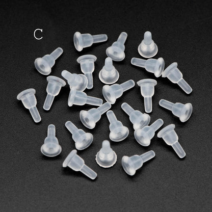 20pcs Gold/ Rhodium plated Ear Nuts, Earring Back Stoppers, Jewelry Findings Wholesale (#GB-651)
