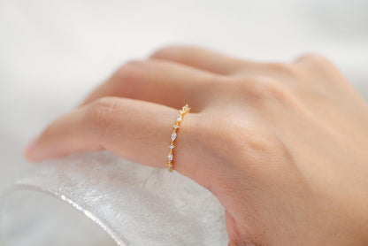 4pcs CZ Pave Finger Ring, Gold/ Rhodium plated Brass, Gift for Her, Stackable Ring, Minimalist Ring(#GB-4687)