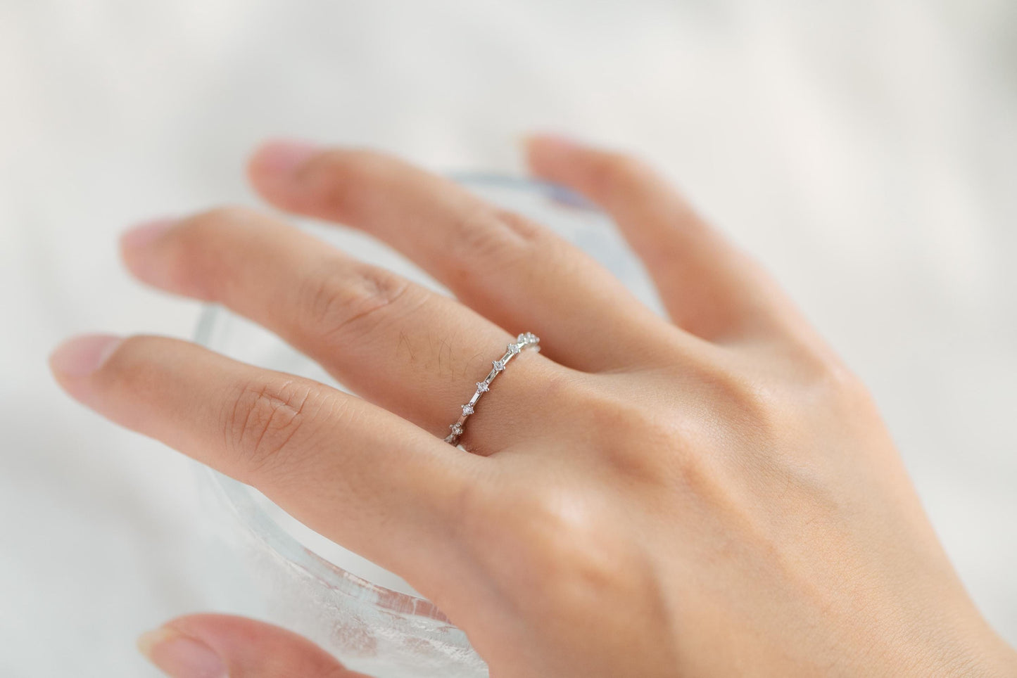 4pcs CZ Pave Finger Ring, Gold/ Rhodium plated Brass, Gift for Her, Stackable Ring, Minimalist Ring(#JZ-025)