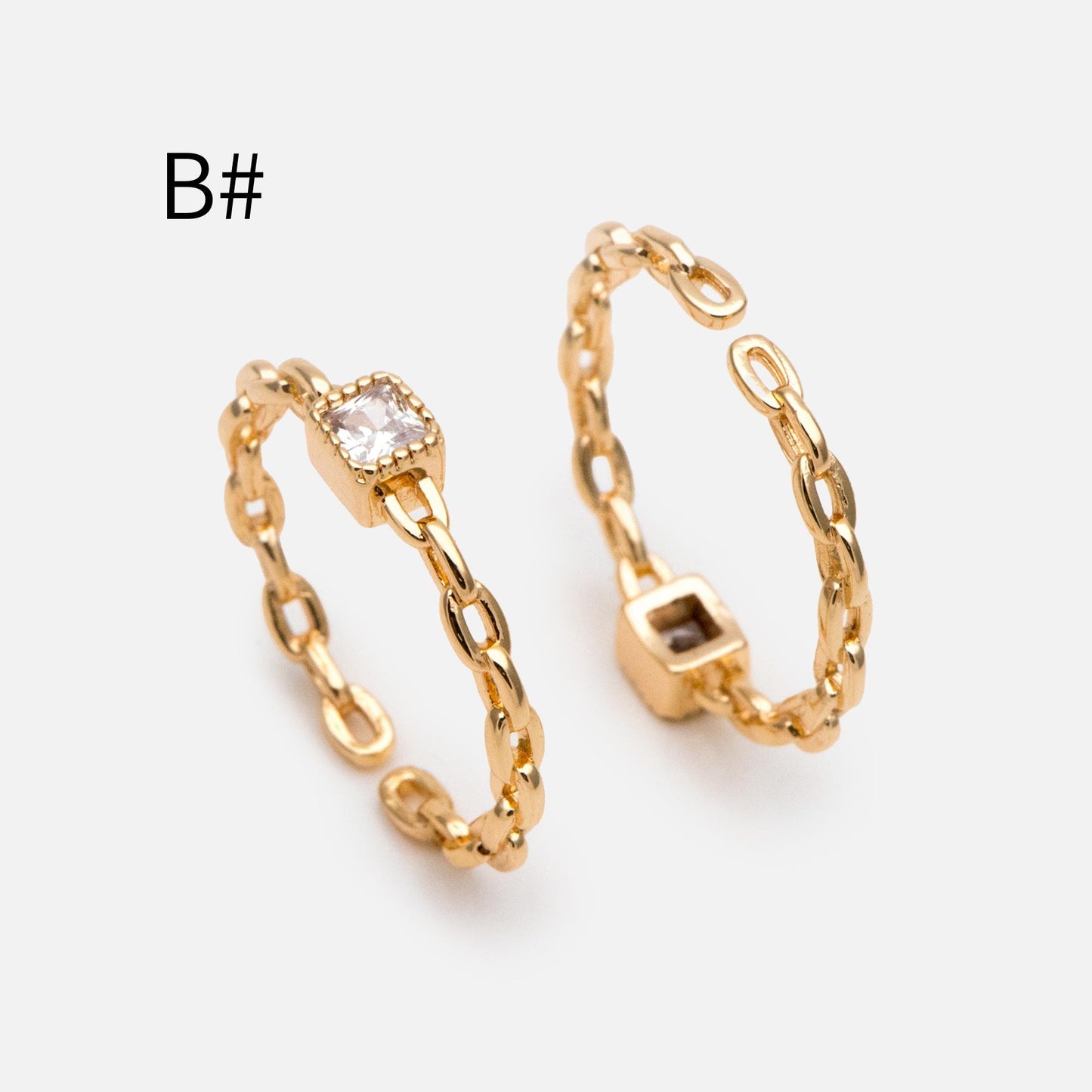 4pcs Gold CZ Ring, Dainty Ring, Stackable Ring, Rings for Women (#JZ-015)