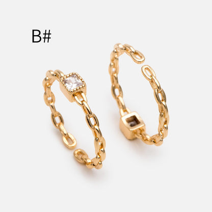 4pcs Gold CZ Ring, Dainty Ring, Stackable Ring, Rings for Women (#JZ-015)