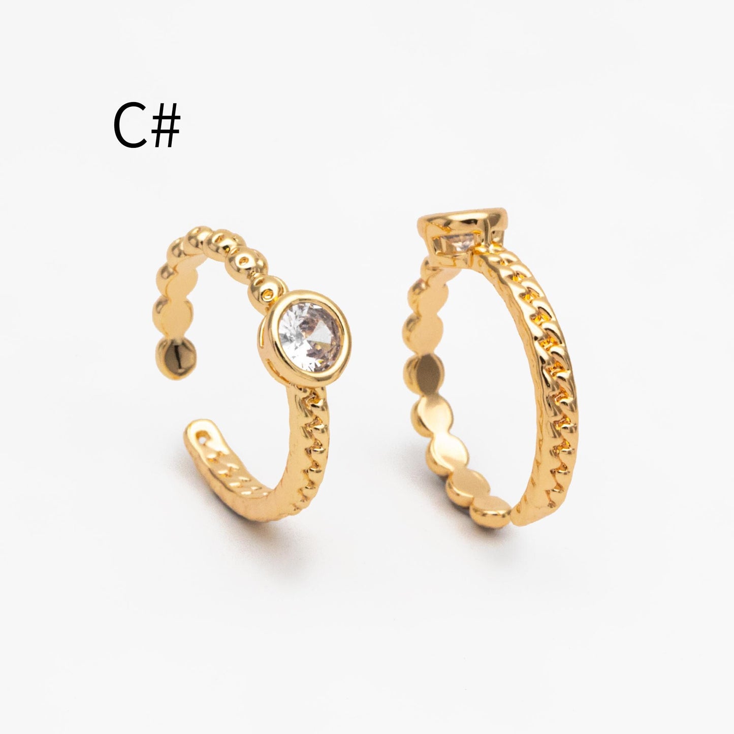 4pcs Gold CZ Ring, Dainty Ring, Stackable Ring, Rings for Women (#JZ-015)