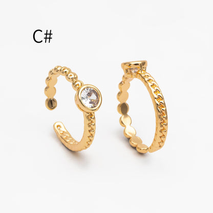 4pcs Gold CZ Ring, Dainty Ring, Stackable Ring, Rings for Women (#JZ-015)