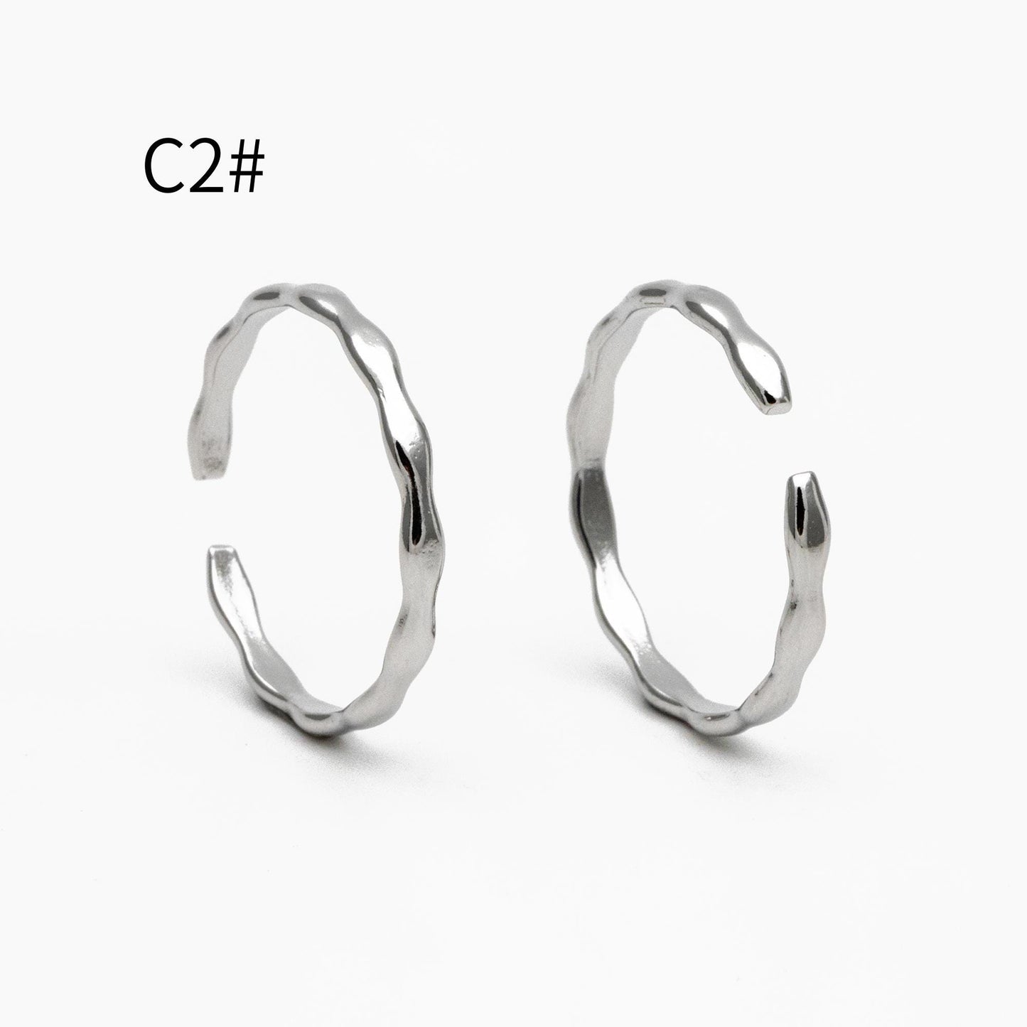 4pcs Gold CZ Pave Knuckle ring, Chain rings, Midi rings, Mid finger ring (#GB-2115)