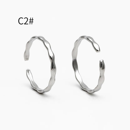 4pcs Gold CZ Pave Knuckle ring, Chain rings, Midi rings, Mid finger ring (#GB-2115)