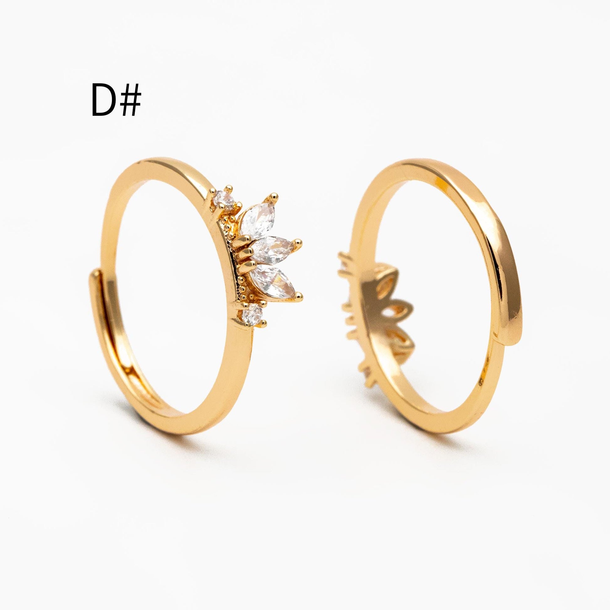 4pcs CZ Pave Gold/ Silver Ring, Dainty Ring, Thin Ring, Everyday Ring (#JZ-021)
