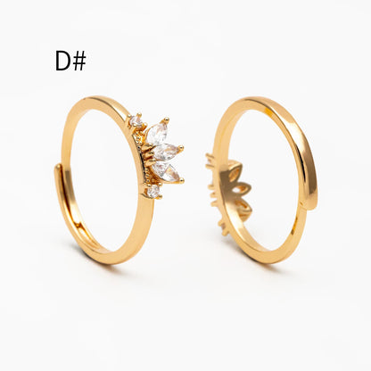 4pcs CZ Pave Gold/ Silver Ring, Dainty Ring, Thin Ring, Everyday Ring (#JZ-021)