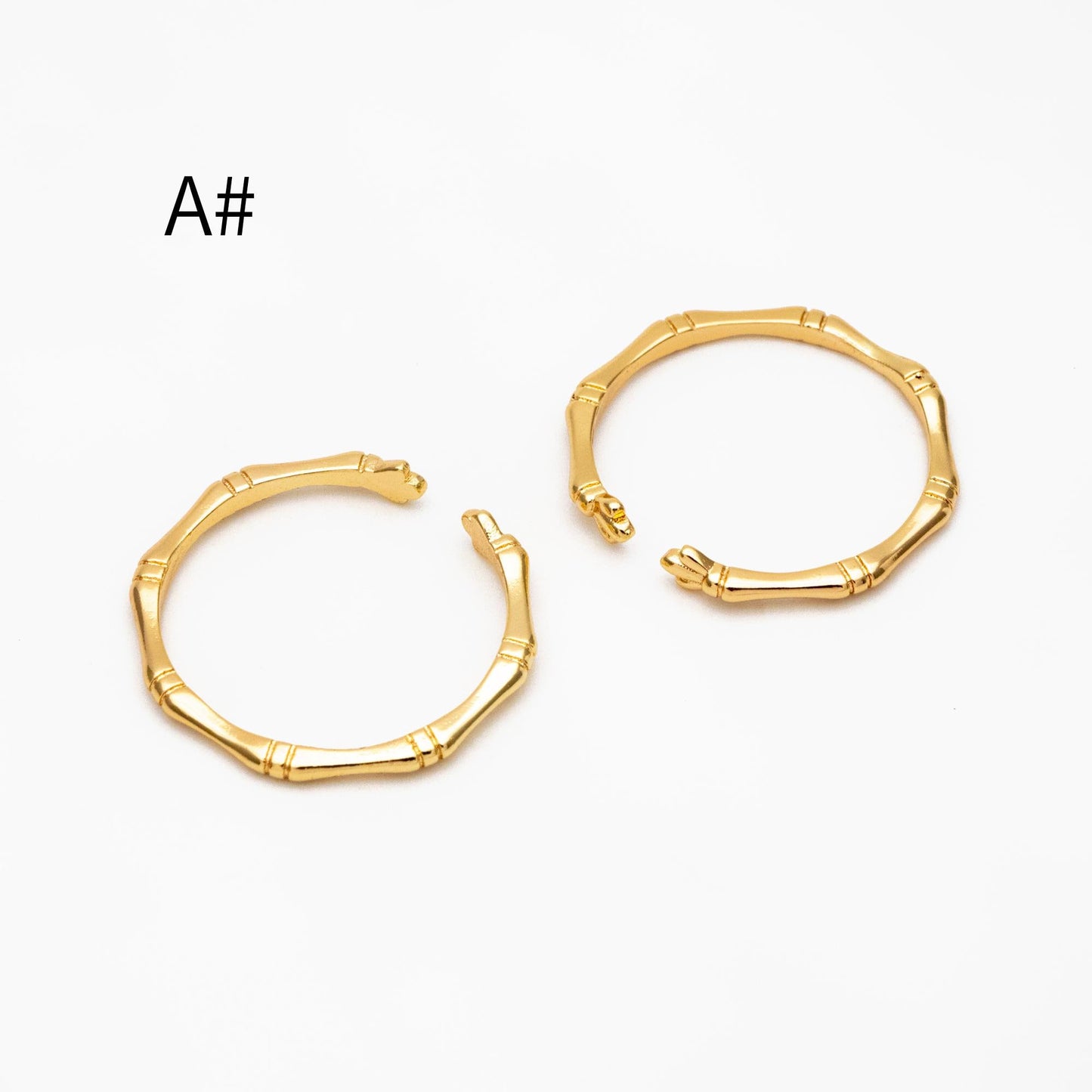 4pcs Gold Bamboo Ring, Finger Ring, Everyday Ring, Modern Style Ring, Fashion Rings, Dainty Rings (#GB-4051)