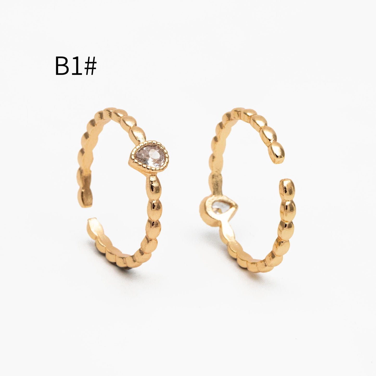 4pcs Gold Bamboo Ring, Finger Ring, Everyday Ring, Modern Style Ring, Fashion Rings, Dainty Rings (#GB-4051)