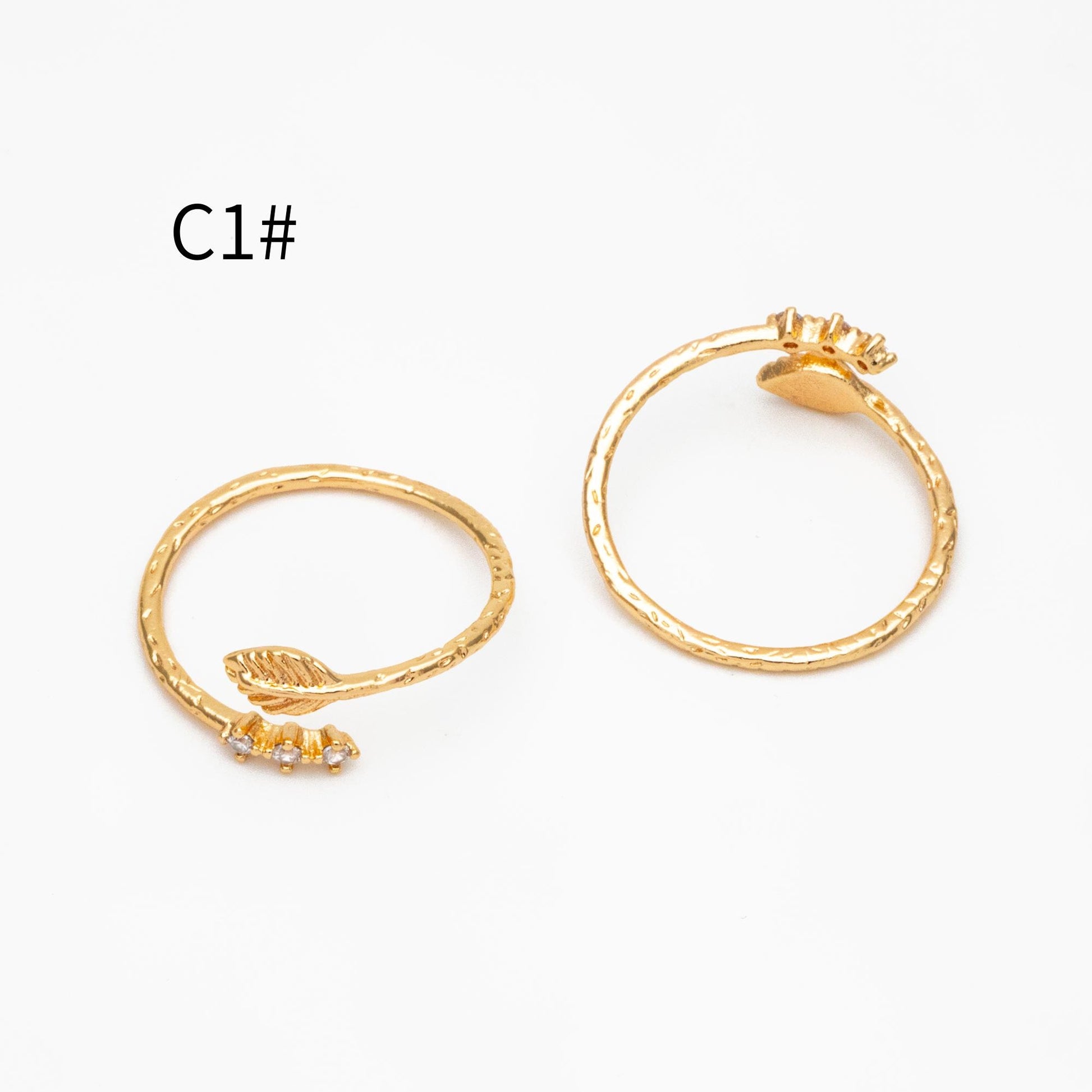 4pcs Gold Bamboo Ring, Finger Ring, Everyday Ring, Modern Style Ring, Fashion Rings, Dainty Rings (#GB-4051)