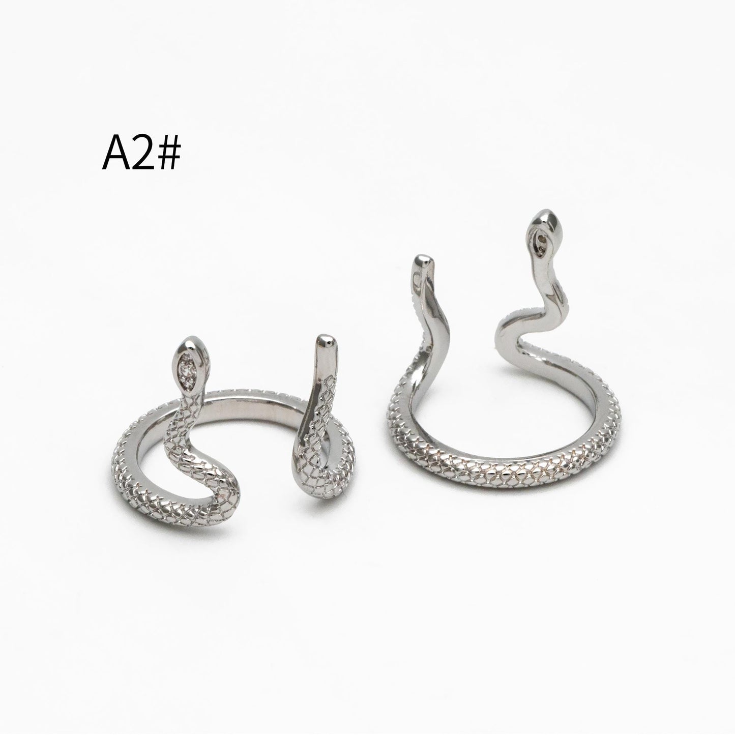 4pcs CZ Pave Gold/ Silver Tone Snake Ring, Evil Eye Ring, Weeding Ring, Fashion Rings, Dainty Rings, Adjustable Ring (#JZ-023)
