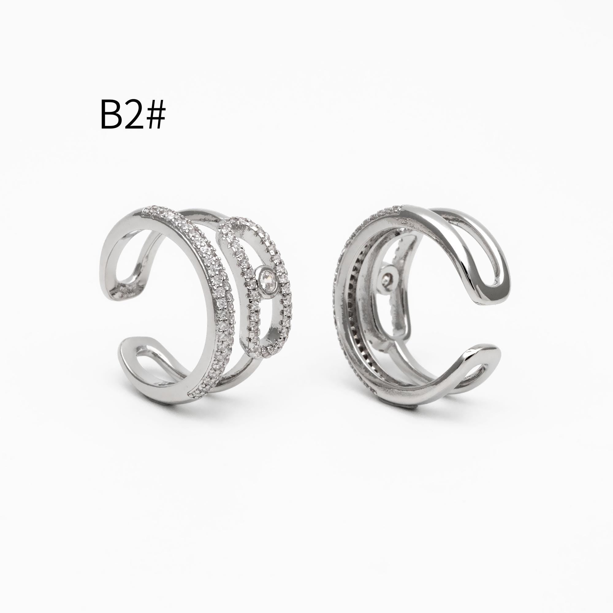 4pcs CZ Pave Gold/ Silver Tone Snake Ring, Evil Eye Ring, Weeding Ring, Fashion Rings, Dainty Rings, Adjustable Ring (#JZ-023)