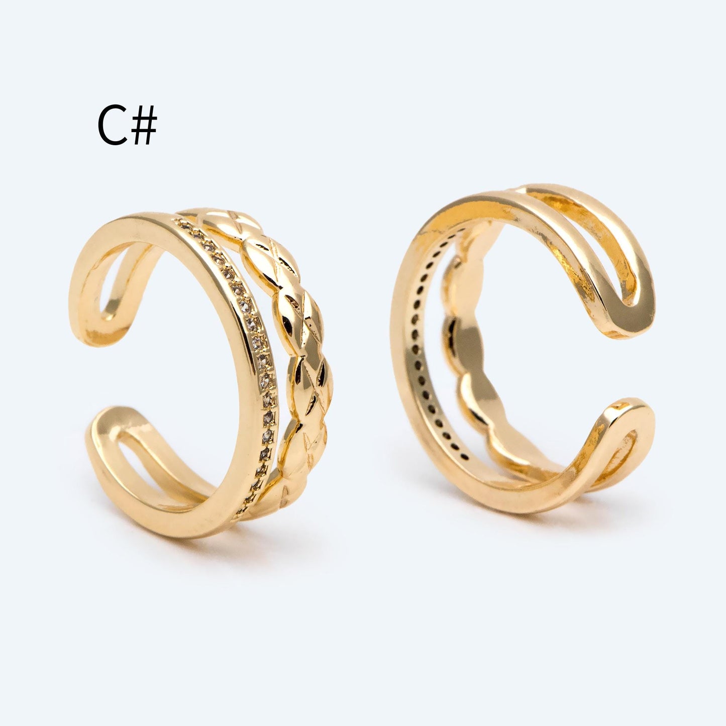 4pcs Gold Finger Ring, Everyday Ring, Modern Style Ring, Fashion Rings, Dainty Rings (#JZ-027)