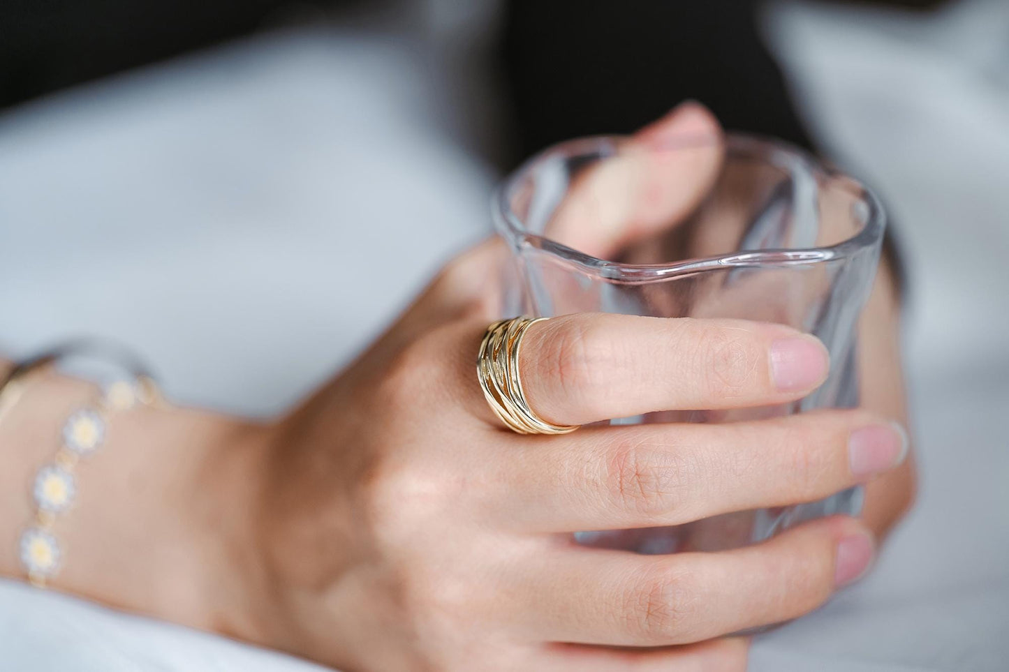 4pcs Gold Finger Ring, Everyday Ring, Modern Style Ring, Fashion Rings, minimalist ring (#JZ-031)