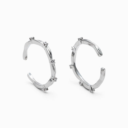 4pcs CZ Pave Finger Ring, Gold/ Rhodium plated Brass, Gift for Her, Stackable Ring, Minimalist Ring(#JZ-006)