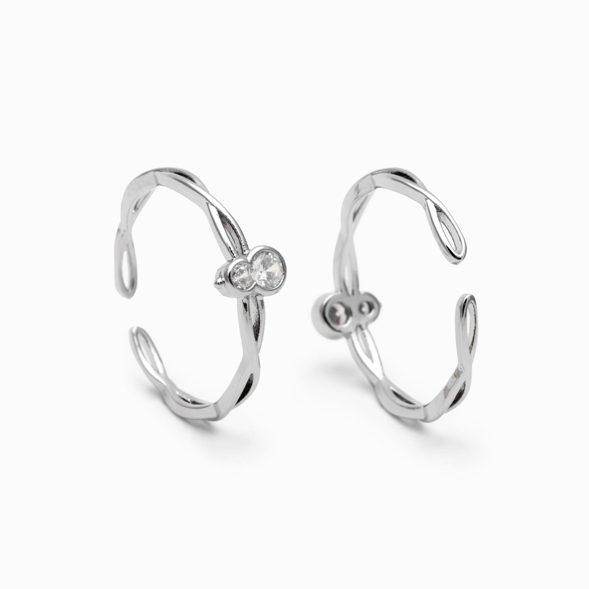 4pcs CZ Pave Gold/ Silver Gourd Ring, Modern Style Ring, Fashion Rings, Dainty Rings, Adjustable Ring (#JZ-008)