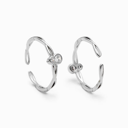 4pcs CZ Pave Gold/ Silver Gourd Ring, Modern Style Ring, Fashion Rings, Dainty Rings, Adjustable Ring (#JZ-008)