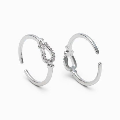 4pcs CZ Pave Finger Ring, Gold/ Rhodium plated Brass, Gift for Her, Dainty Ring, Minimalist Ring (#JZ-011)