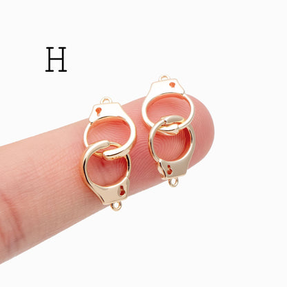 4pcs Gold Chain Connector Links, Bracelet Connector, Earring Findings, Jewelry Making, Diy Material, Jewelry Supplies (GB-2197)