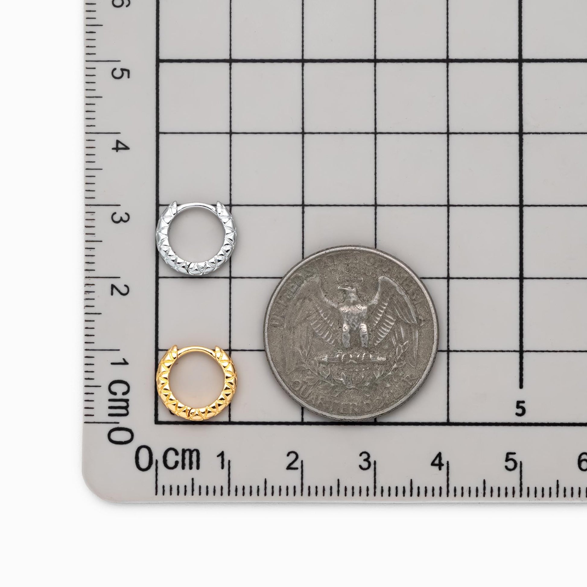 10pcs Gold/ Silver Textured Hoop Earrings, Huggie Earrings, Minimalist Earring, Small Gold Hoops Earring (GB-4741)