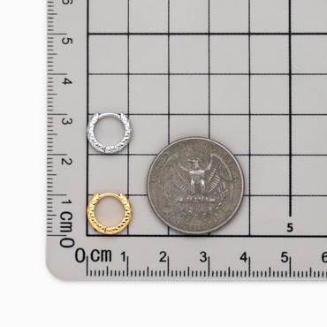 10pcs Gold/ Silver Textured Hoop Earrings, Huggie Earrings, Minimalist Earring, Small Gold Hoops Earring (GB-4741)