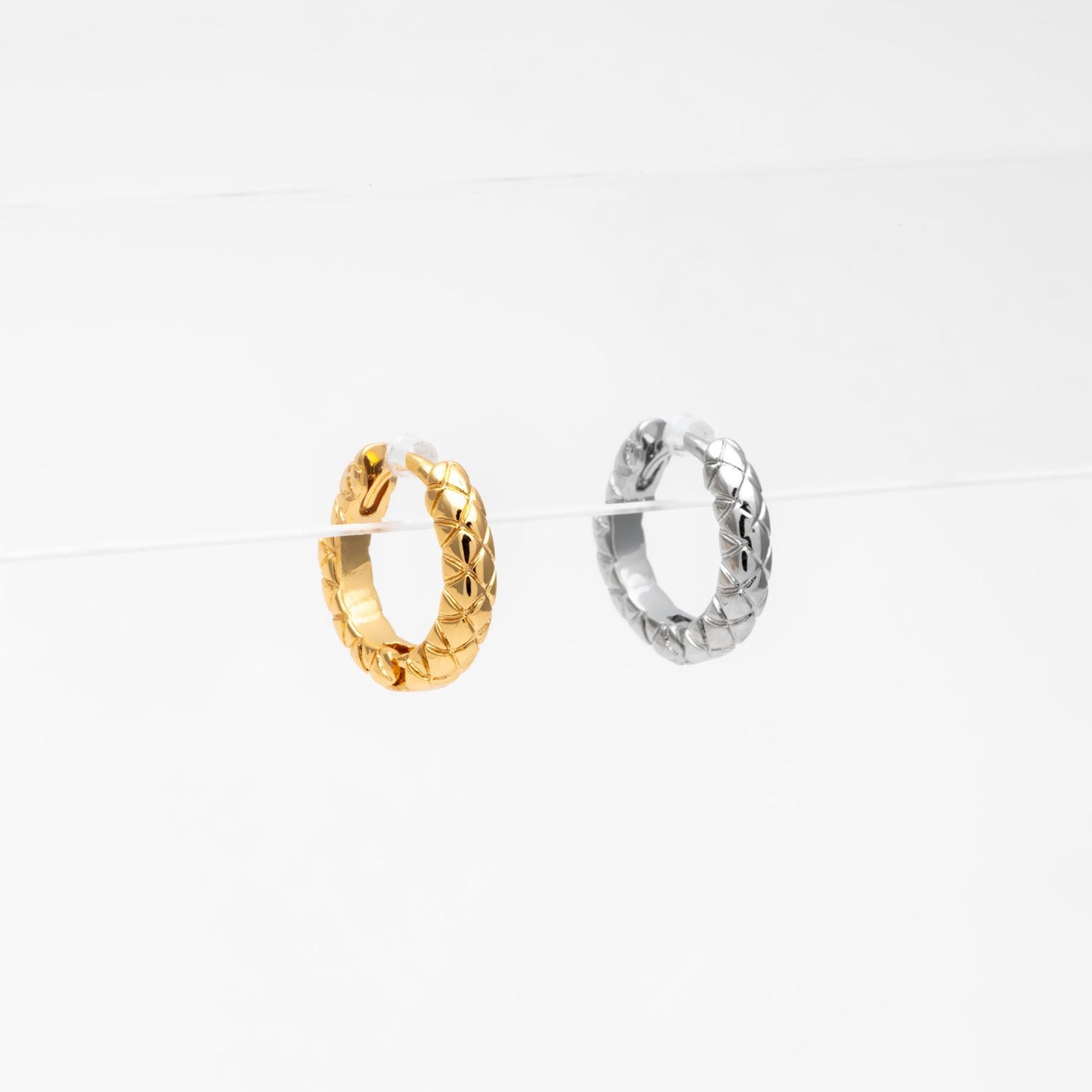 10pcs Gold/ Silver Textured Hoop Earrings, Huggie Earrings, Minimalist Earring, Small Gold Hoops Earring (GB-4741)