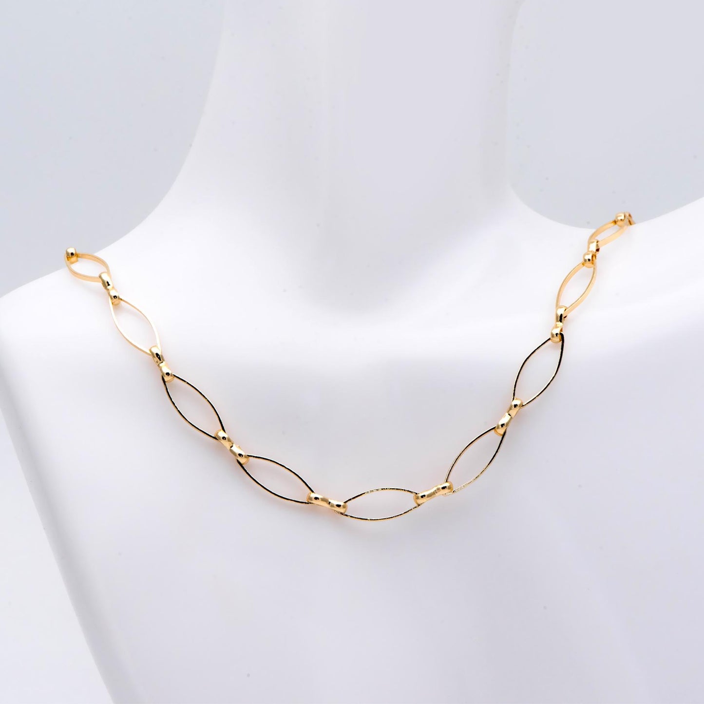 18K Gold plated Brass Oval Chains, Link Size 5x15mm (#LK-441)/ 1 Meter=3.3 ft