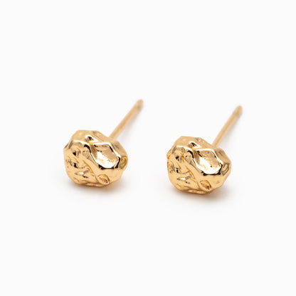 10pcs Gold/ Silver Irregular Stud Earrings, 18K Real Gold/ Rhodium plated Brass Minimalsit Earrings (#GB-4754)