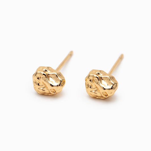 10pcs Gold/ Silver Irregular Stud Earrings, 18K Real Gold/ Rhodium plated Brass Minimalsit Earrings (#GB-4754)