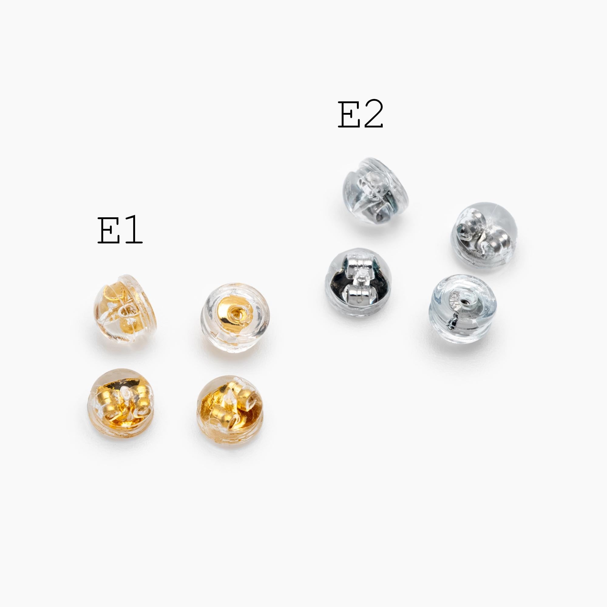 20pcs Gold/ Rhodium plated Ear Nuts, Earring Back Stoppers, Jewelry Findings Wholesale (#GB-651)