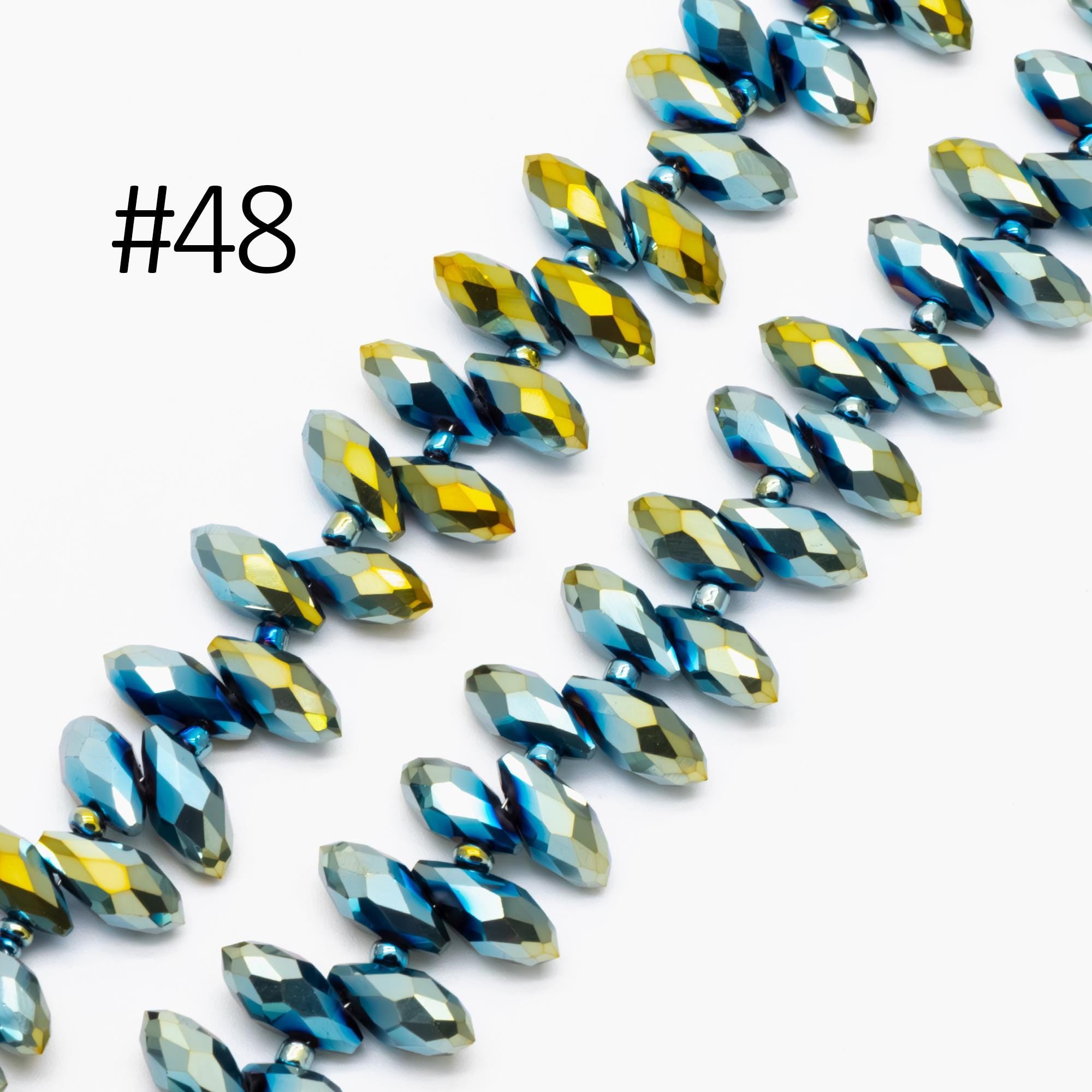Crystal Faceted Teardrop, Glass Briolette beads 6x12mm , (HS-06)/ 95 beads