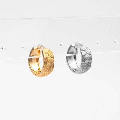 4pcs Gold/ Silver Hoop Earrings, 16mm, 18K Real Gold/ Rhodium plated Brass, Dainty Huggie Earrings, Minimalist Earrings (GB-4756)