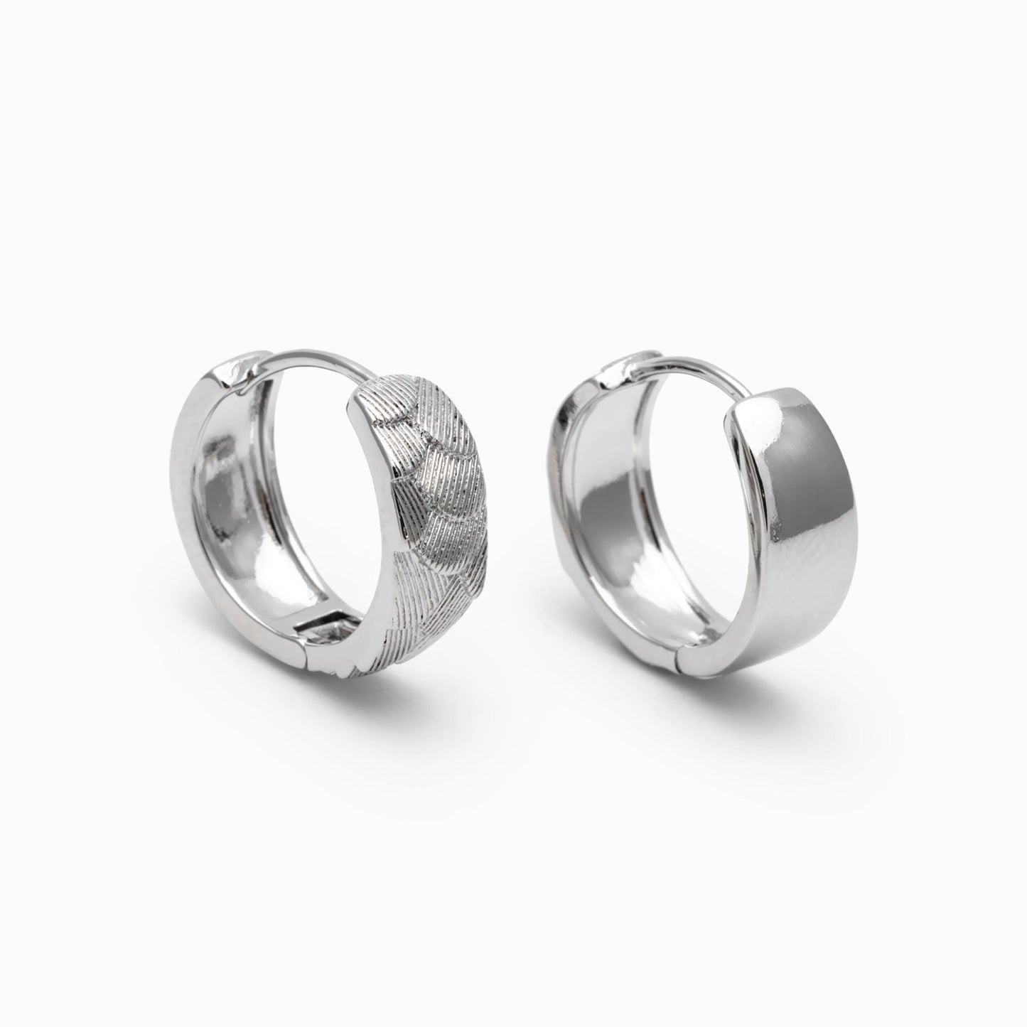 4pcs Gold/ Silver Hoop Earrings, 16mm, 18K Real Gold/ Rhodium plated Brass, Dainty Huggie Earrings, Minimalist Earrings (GB-4756)