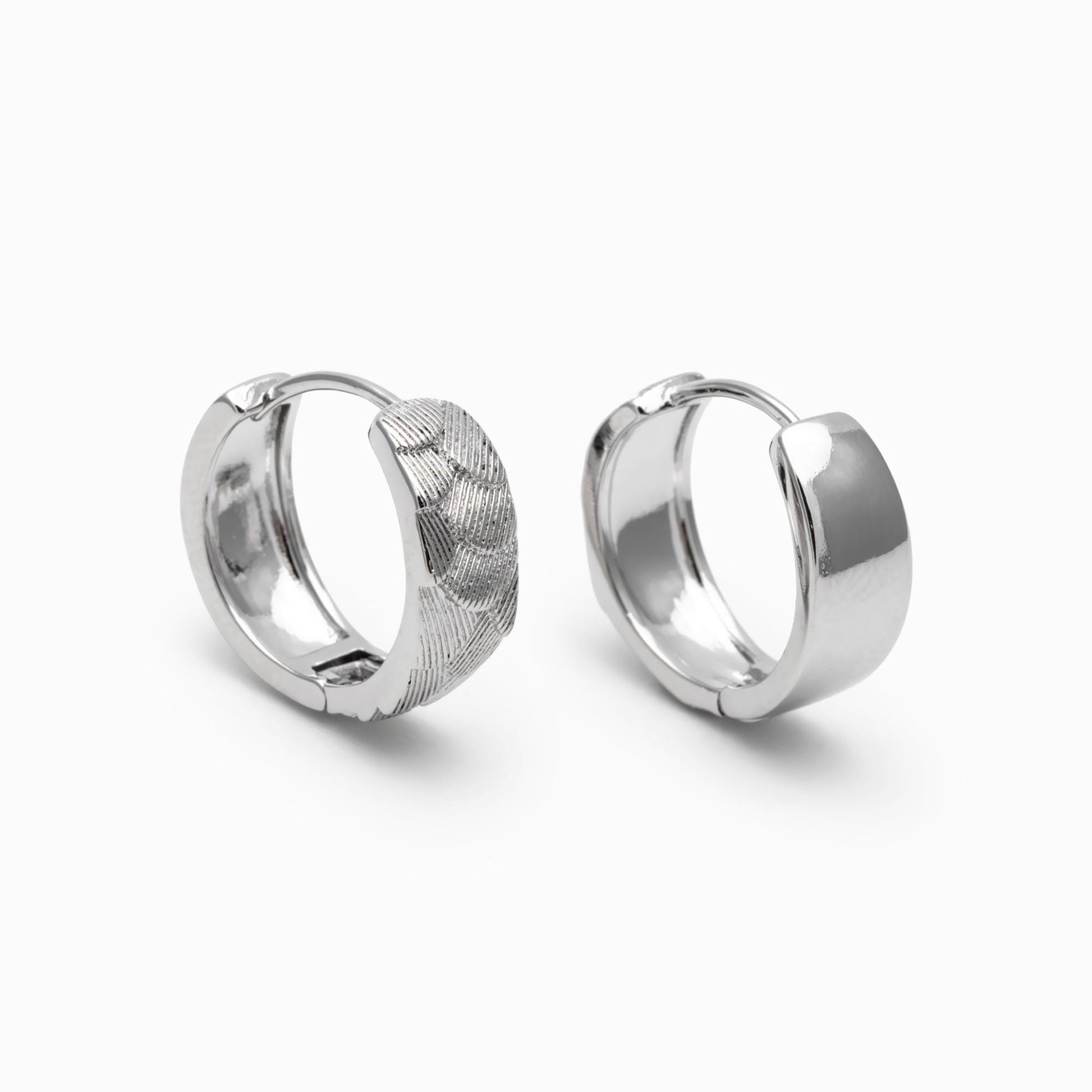 4pcs Gold/ Silver Hoop Earrings, 16mm, 18K Real Gold/ Rhodium plated Brass, Dainty Huggie Earrings, Minimalist Earrings (GB-4756)