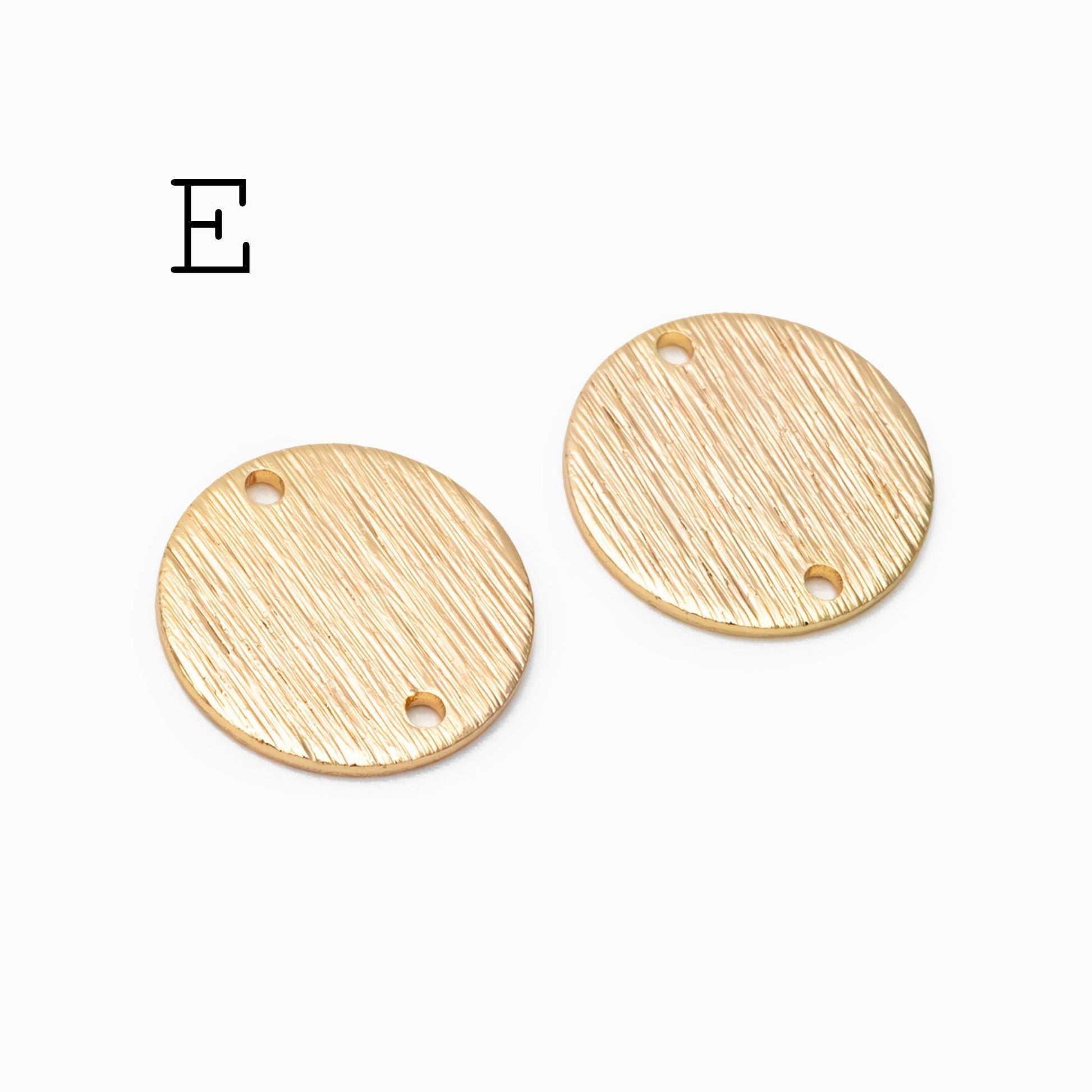 10pcs Gold/ Silver Brushed Geometric Charm Connectors, 18K Gold/ Rhodium Plated Brass Earring Findings (GB-3817)