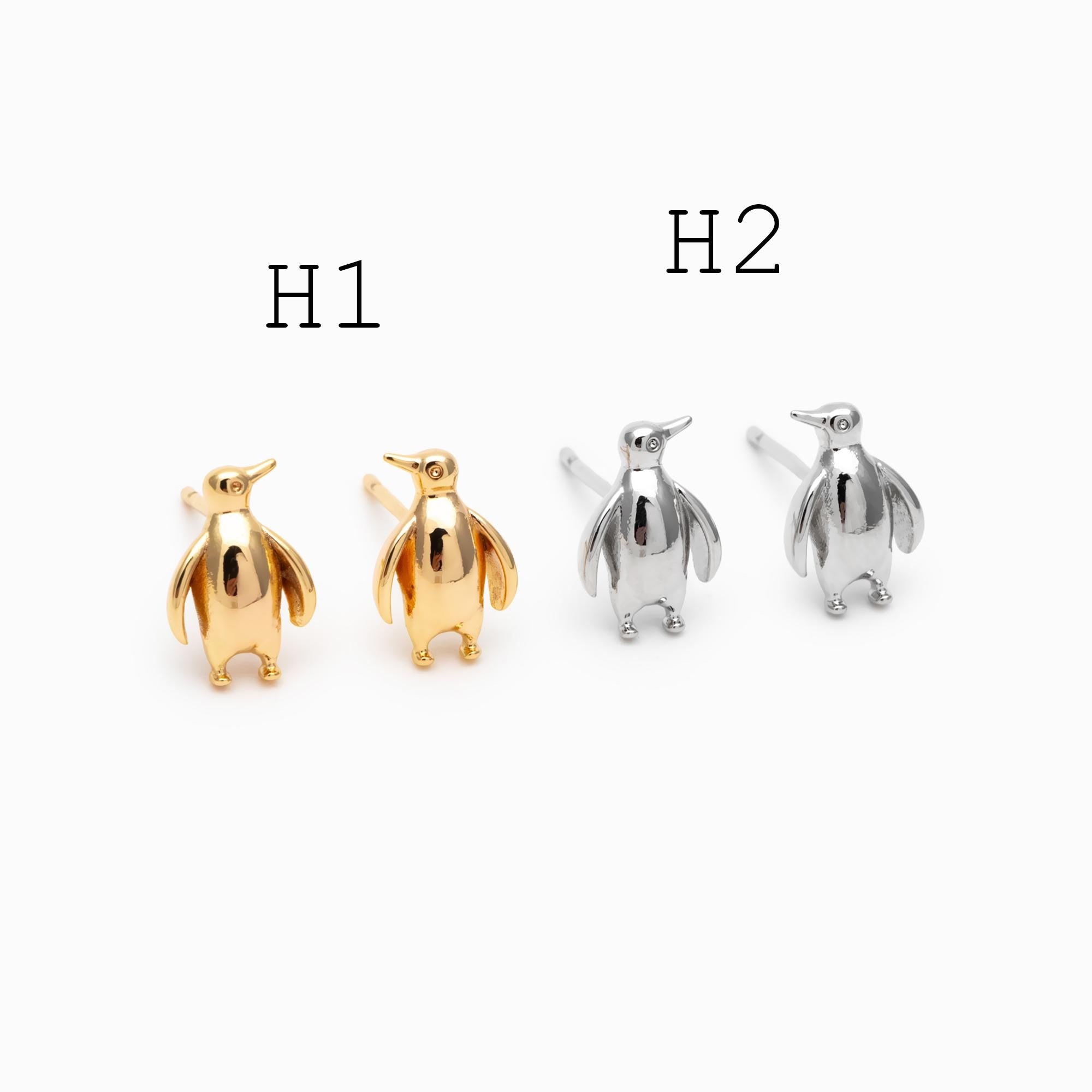 10 pieces- Ocean Theme Gold Stud Earrings, Sea Animal Studs, Dolphin Turtle Shell Shark Earrings, Wholesale Jewelry Supplies (GB-4460)