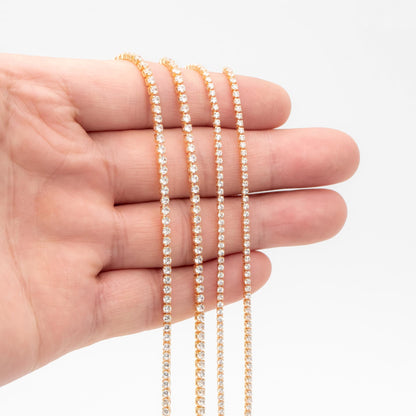 Dainty Cubic Chain, CZ Necklace making chain, Jewelry making supplies, Chain supplies (#LK-620)/ 1 Meter=3.3 ft