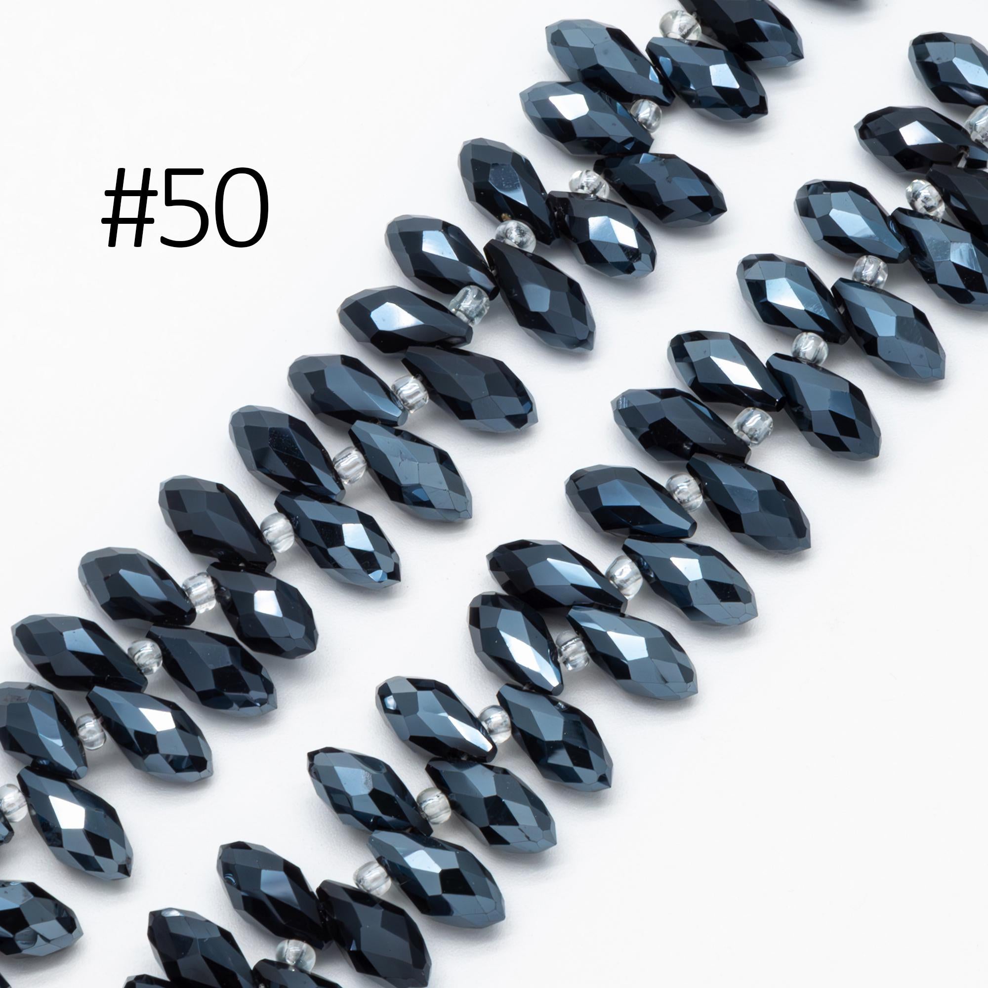 Crystal Faceted Teardrop, Glass Briolette beads 6x12mm , (HS-06)/ 95 beads