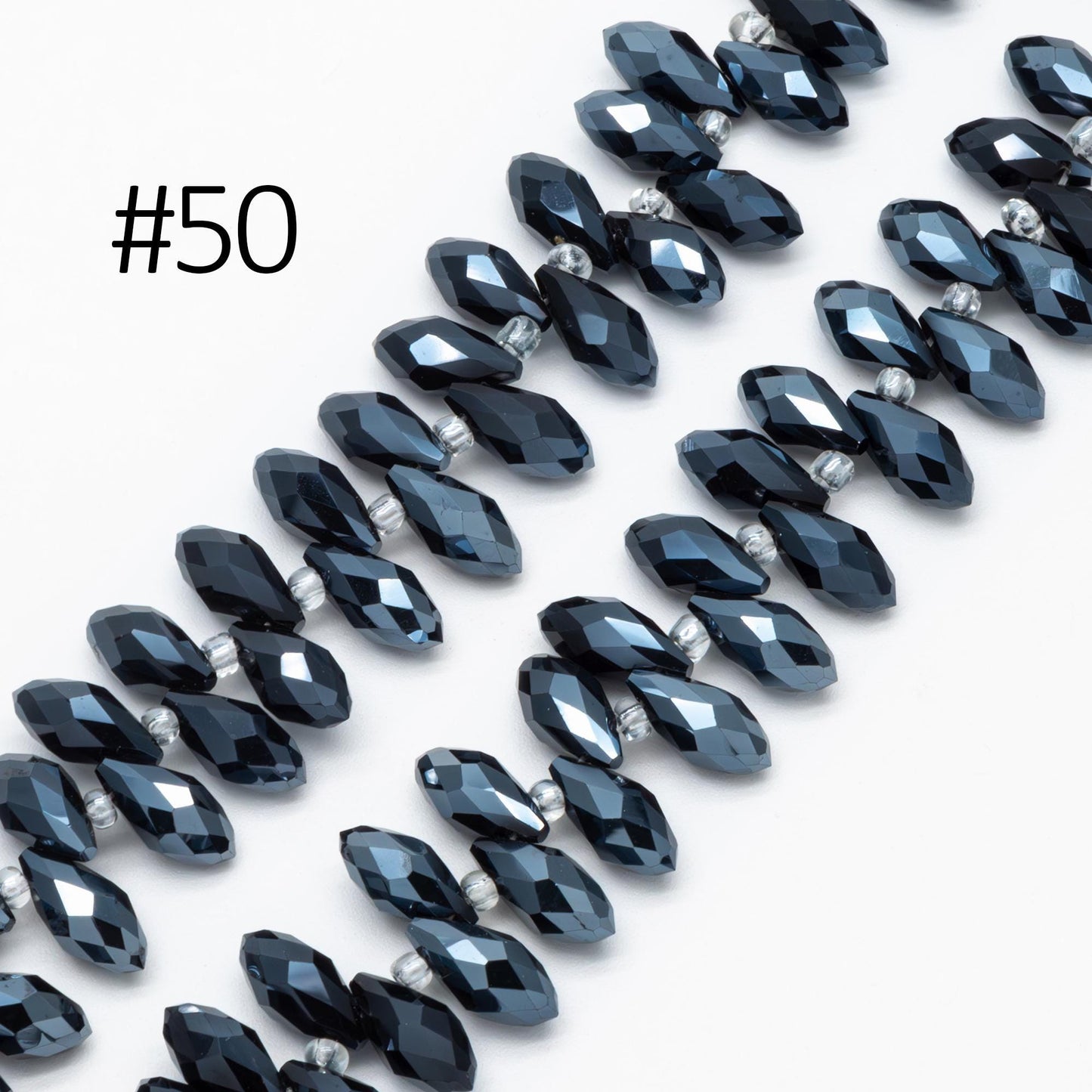 Crystal Faceted Teardrop, Glass Briolette beads 6x12mm , (HS-06)/ 95 beads