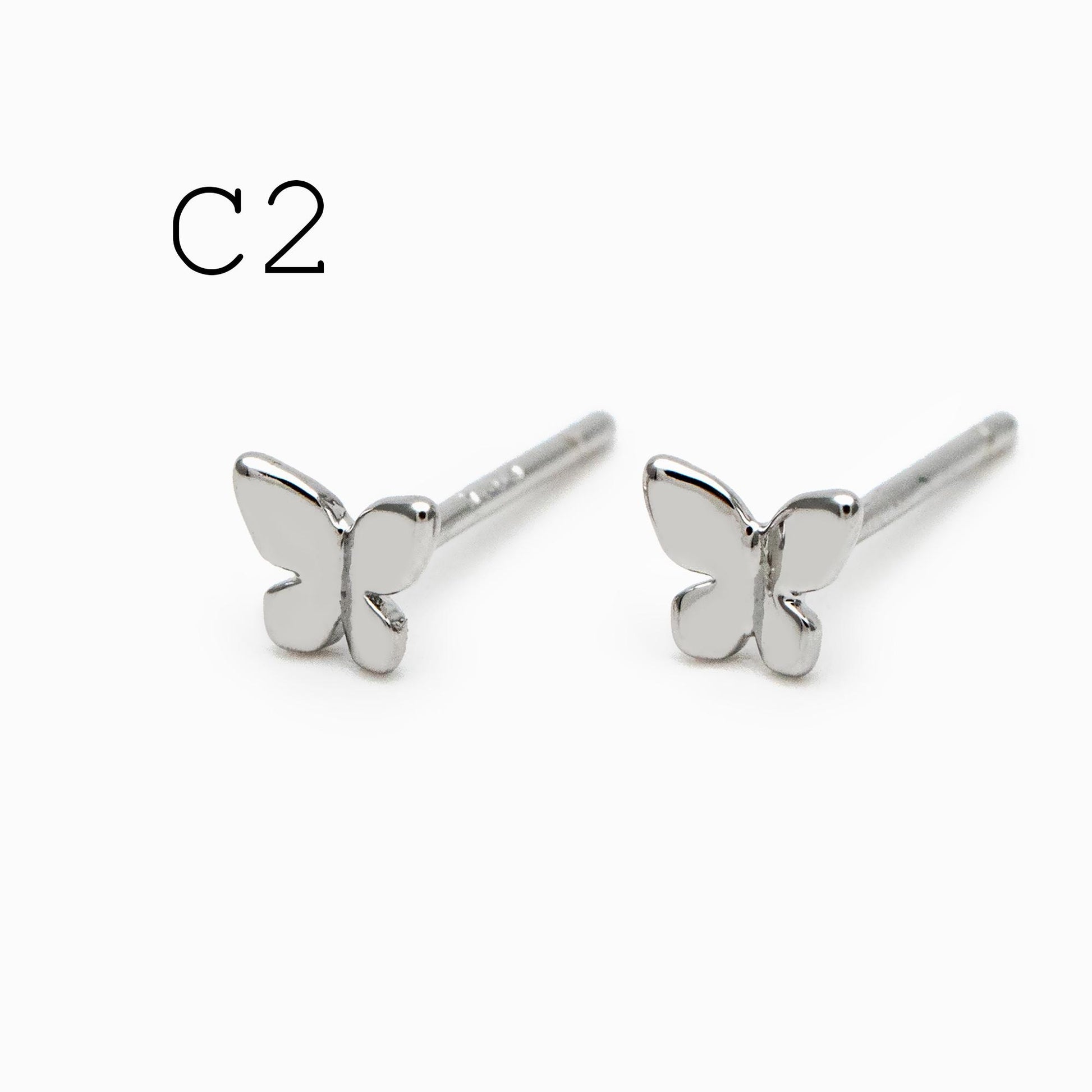 10pcs Gold Minimalist Earrings, 18K Gold Plated Brass, Tiny Stud Earrings (GB-4217)