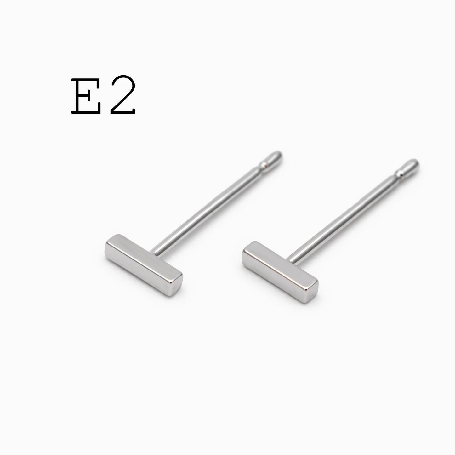 10pcs Gold Minimalist Earrings, 18K Gold Plated Brass, Tiny Stud Earrings (GB-4217)