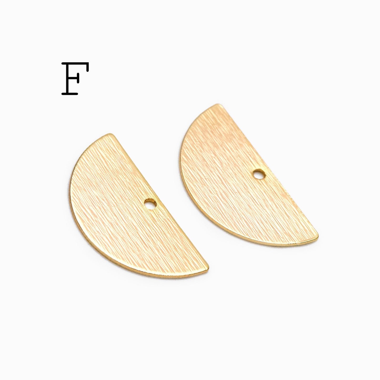 10pcs Gold/ Silver Brushed Geometric Charm Connectors, 18K Gold/ Rhodium Plated Brass Earring Findings (GB-3817)