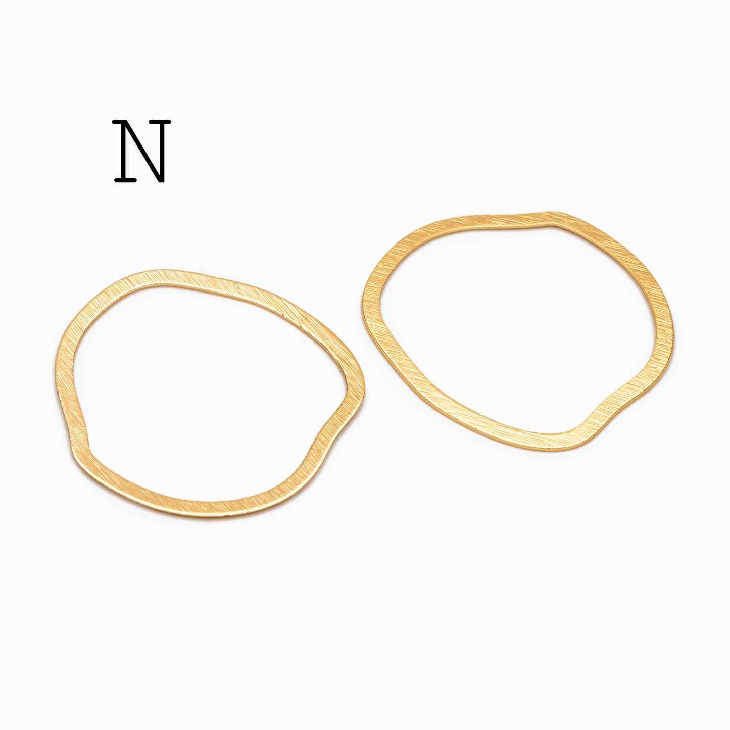 10pcs Gold/ Silver Brushed Geometric Charm Connectors, 18K Gold/ Rhodium Plated Brass Earring Findings (GB-3817)