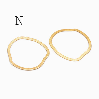 10pcs Gold/ Silver Brushed Geometric Charm Connectors, 18K Gold/ Rhodium Plated Brass Earring Findings (GB-3817)