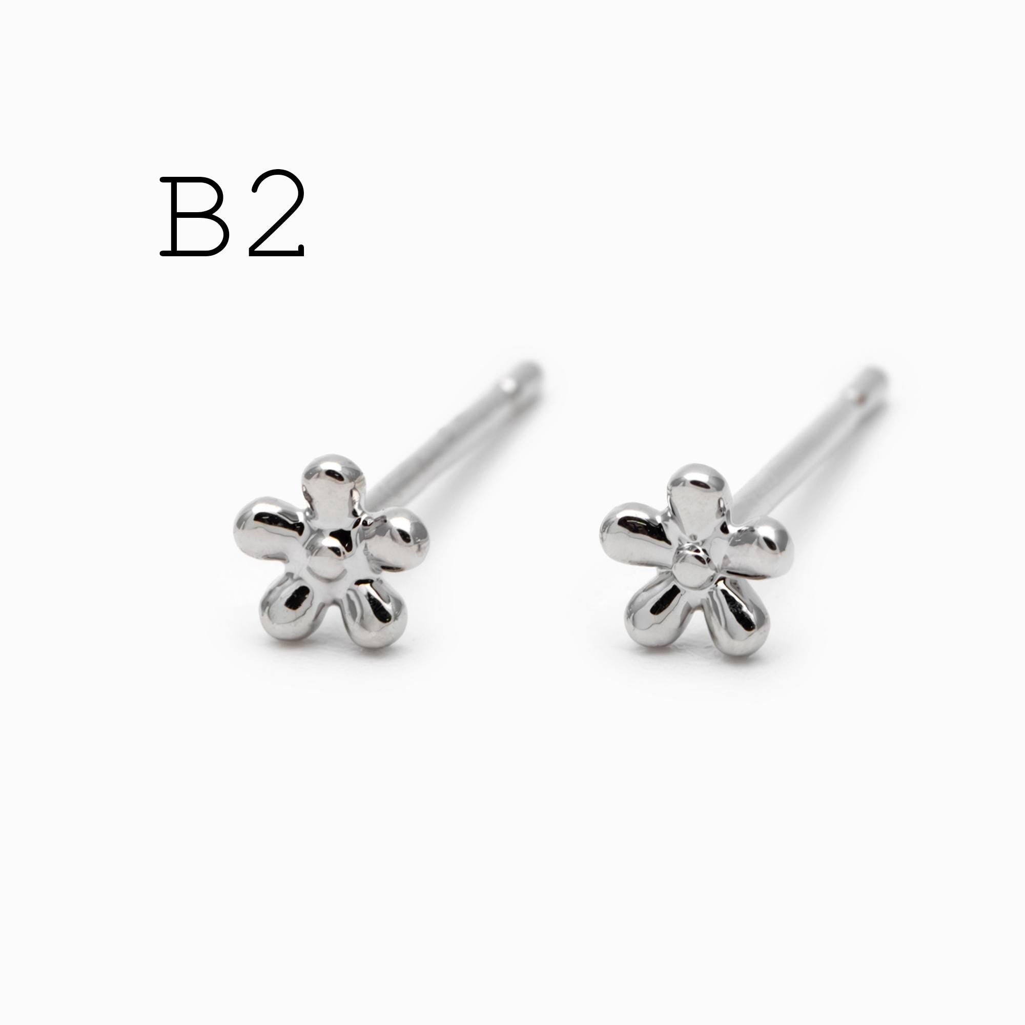 10pcs Gold Minimalist Earrings, 18K Gold Plated Brass, Tiny Stud Earrings (GB-4217)