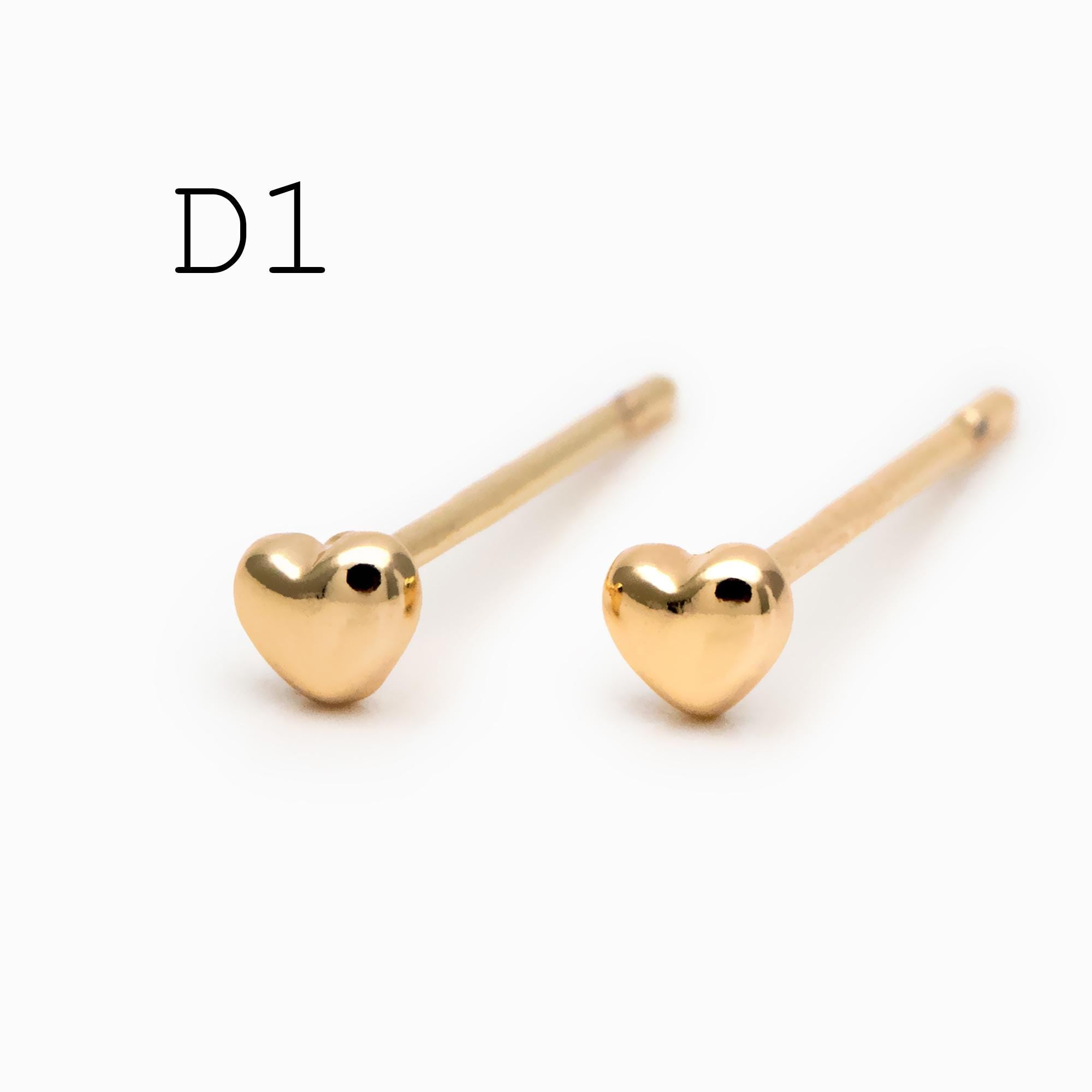 10pcs Gold Minimalist Earrings, 18K Gold Plated Brass, Tiny Stud Earrings (GB-4217)