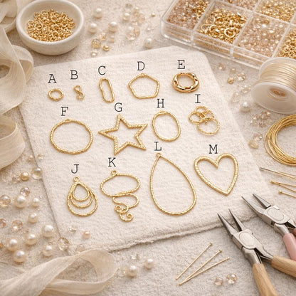 10pcs Gold Geometric Charm Connectors, 18K Gold plated Brass Earring Pendants (GB-2750)